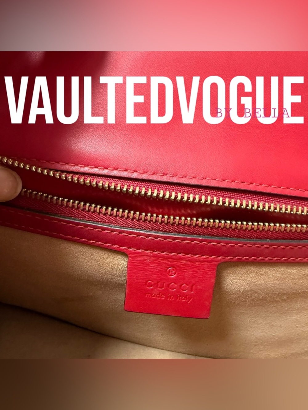 ❤️ Gucci Sylvie Small Shoulder Bag | Red Leather | Web Stripe | Authentic ❤️ - Picture 10 of 16